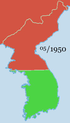 Confine tra le due Coree durante gli anni del conflitto