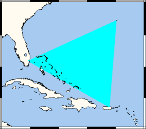 Mappa del Triangolo delle Bermuda